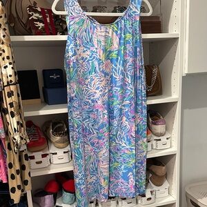 Lilly Pulitzer Blue and Pink Floral Dress